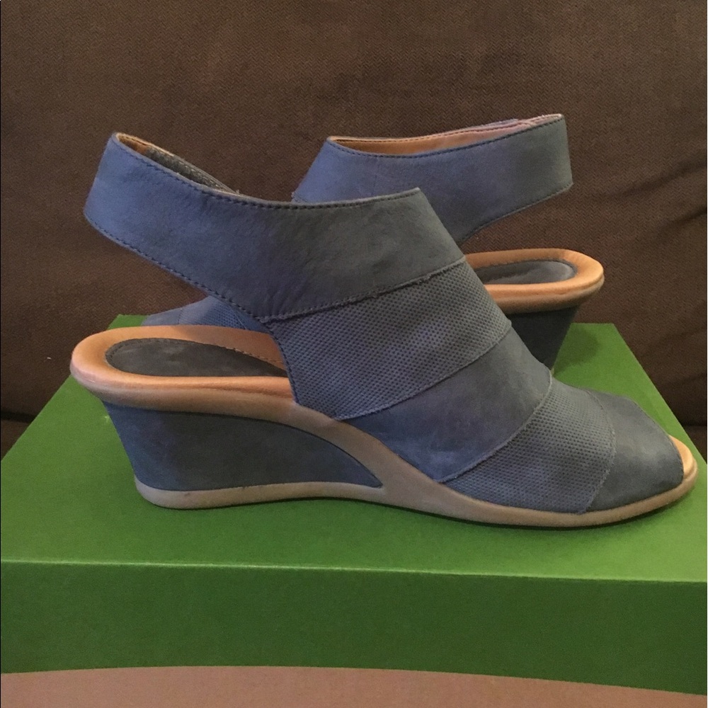 Earth Wedge Sandal in Moroccan Blue